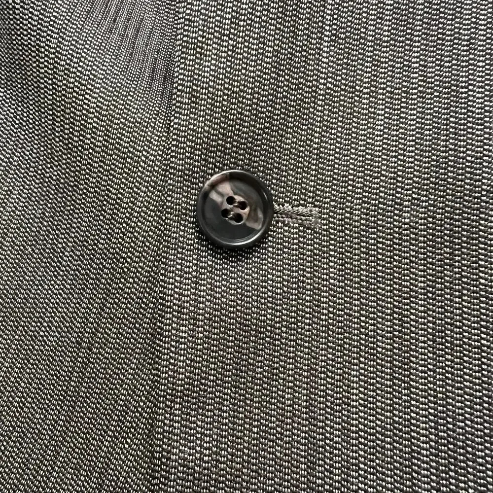 Vintage Zachary All 2PC Suit Blazer Men Gray High Rise Baggy Straight Leg
